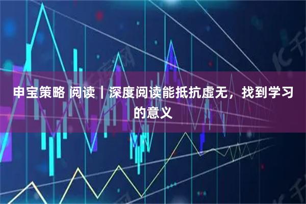 申宝策略 阅读｜深度阅读能抵抗虚无，找到学习的意义